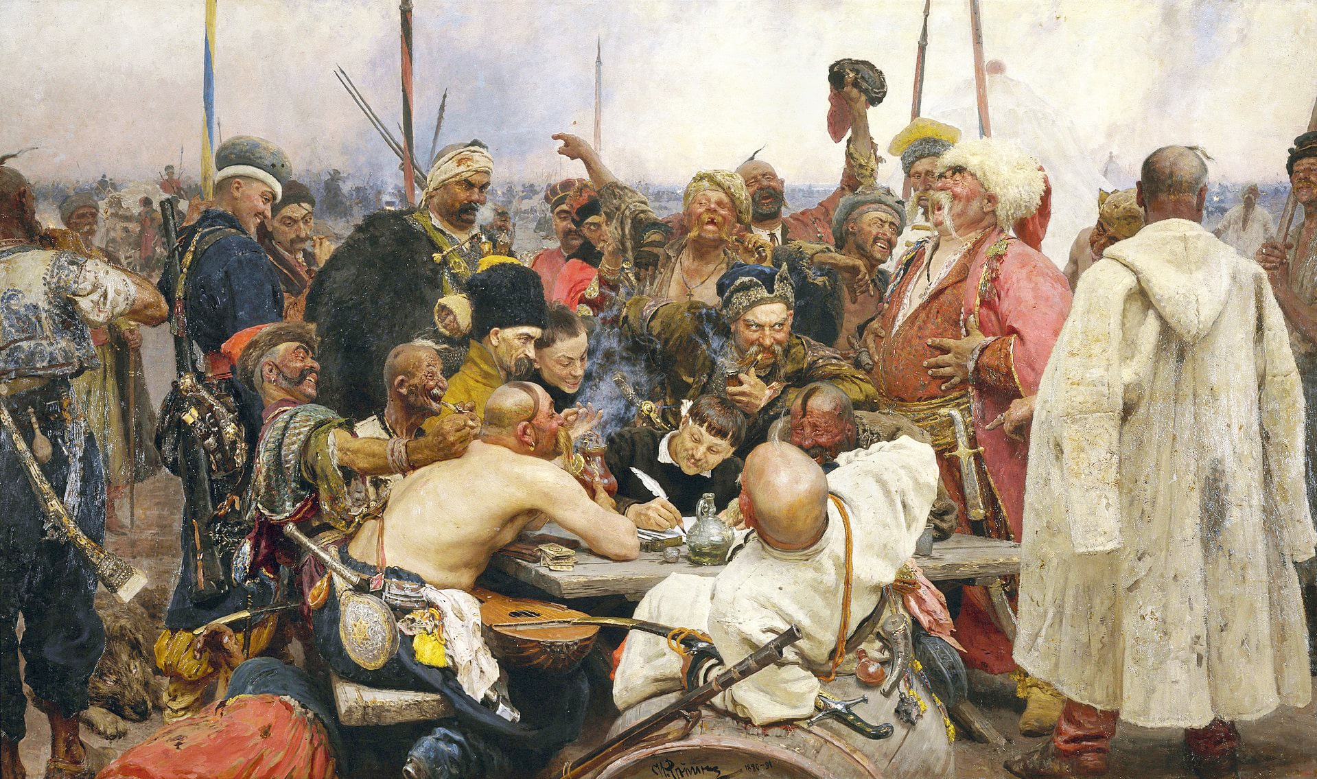 Zaporozhtsyi-pishut-pismo-turetskomu-sultanu.-1891